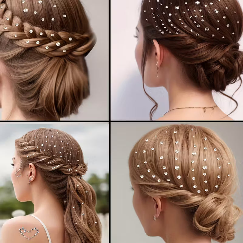2 in 1 Hair + Face Rhinestone Sticker