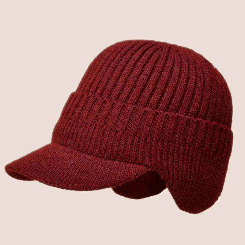 2 in 1 Elastic Warm Ear Protection Knitted Hat