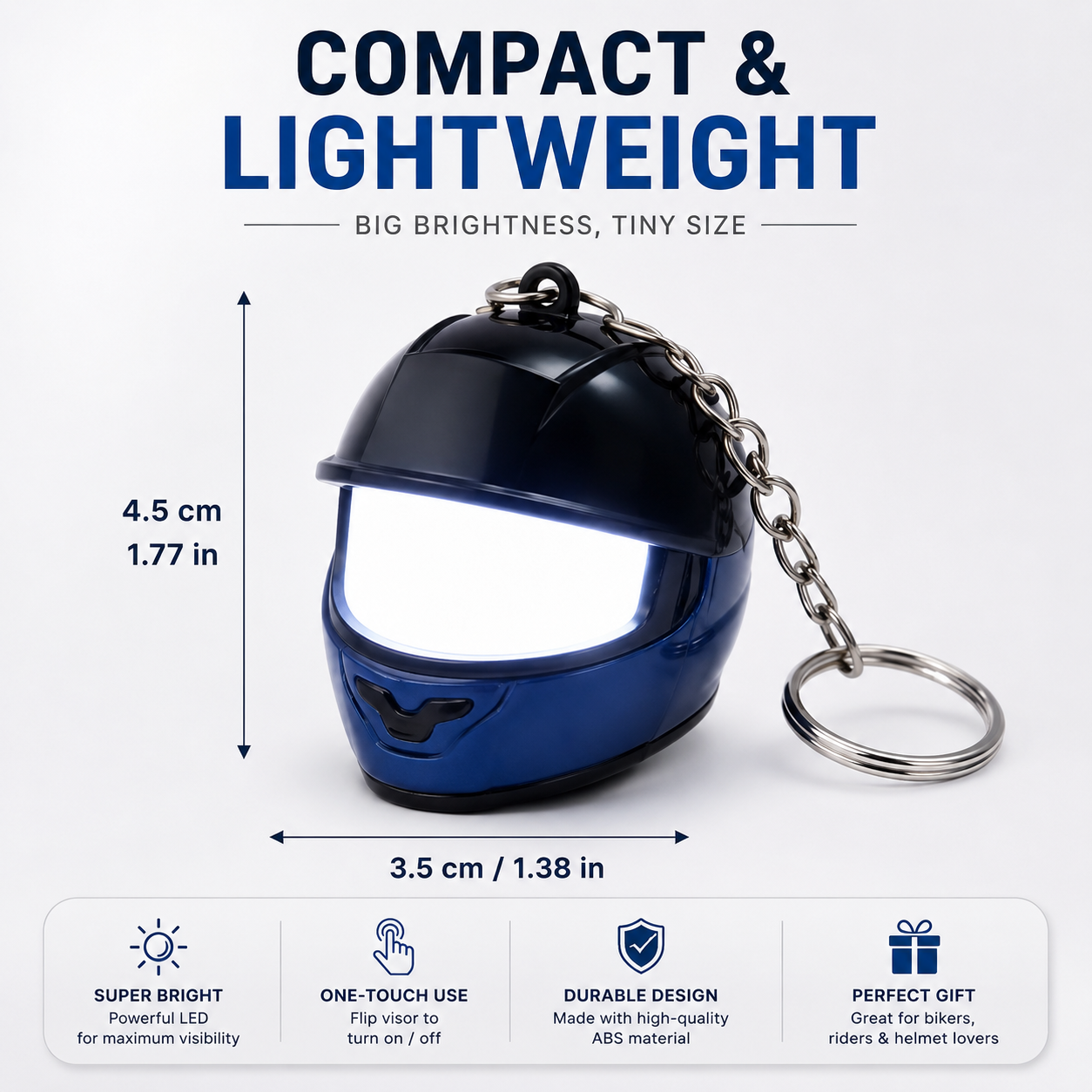 LumiHelmet Flashlight Keychain