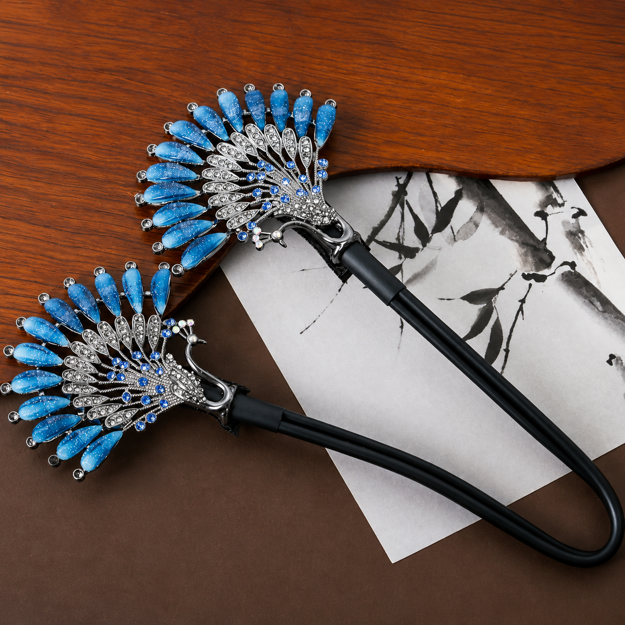 Peacock Design Hair Bun Maker