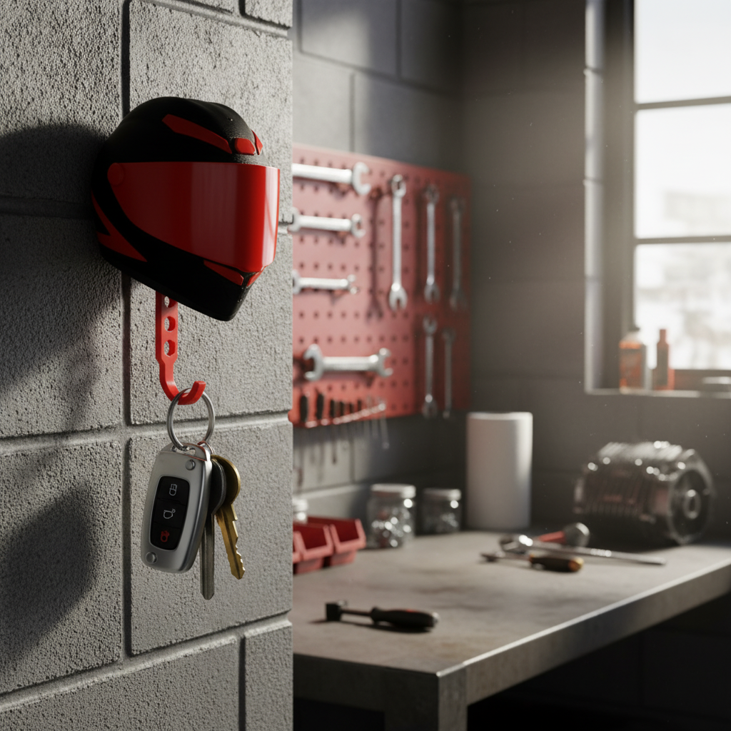Helmet Keychain Holder