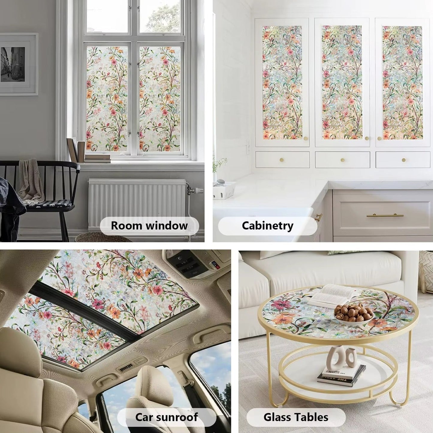 Colored Stained Glass Window Film ( Cut to size freely )