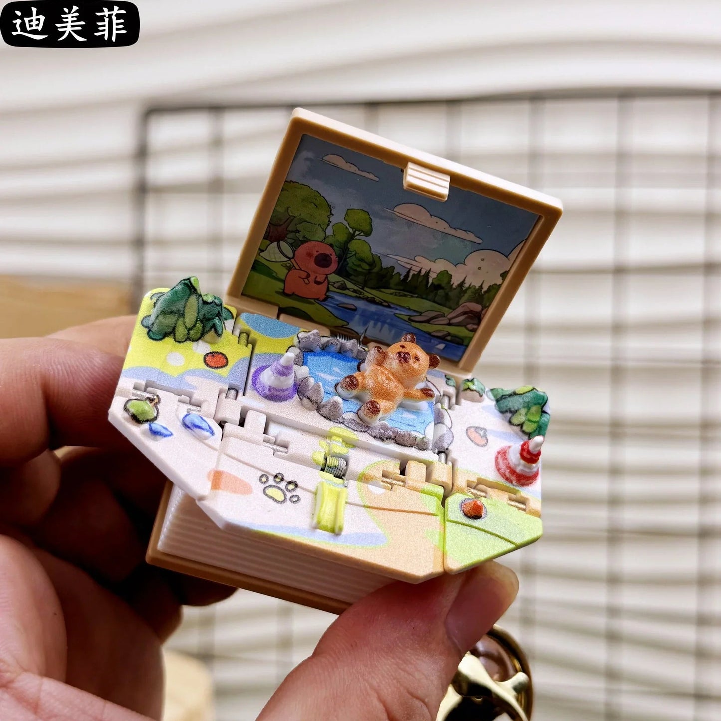 Capybara 3D Fantasy Book Keychain