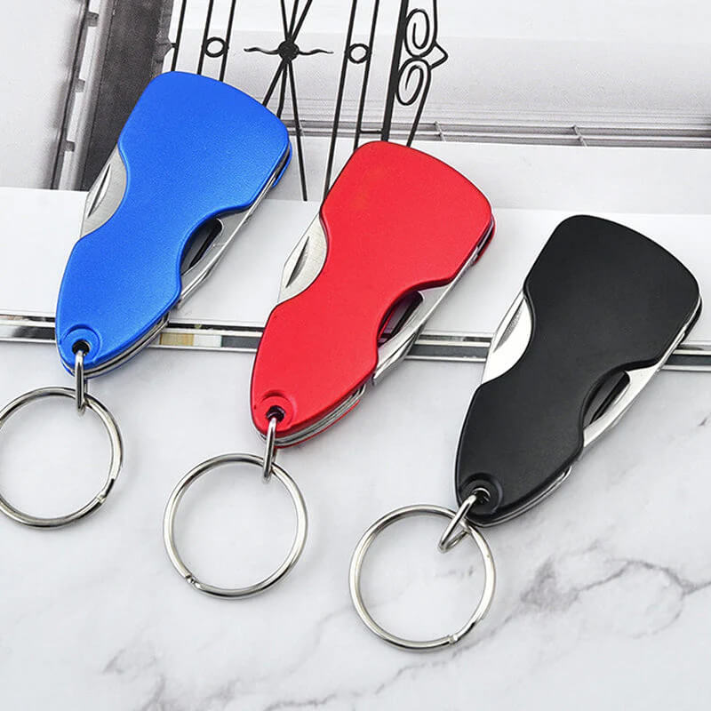 5 in 1 with Keychain, Knife, Screwdriver, Bottle Opener, 3 Screwdrivers