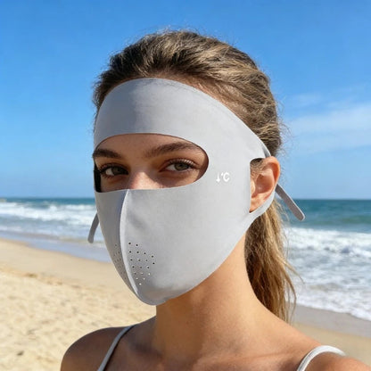 Women Sun Protection Anti-Ultraviolet Breathable Forehead Full Face Mask