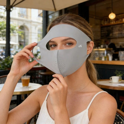 Women Sun Protection Anti-Ultraviolet Breathable Forehead Full Face Mask