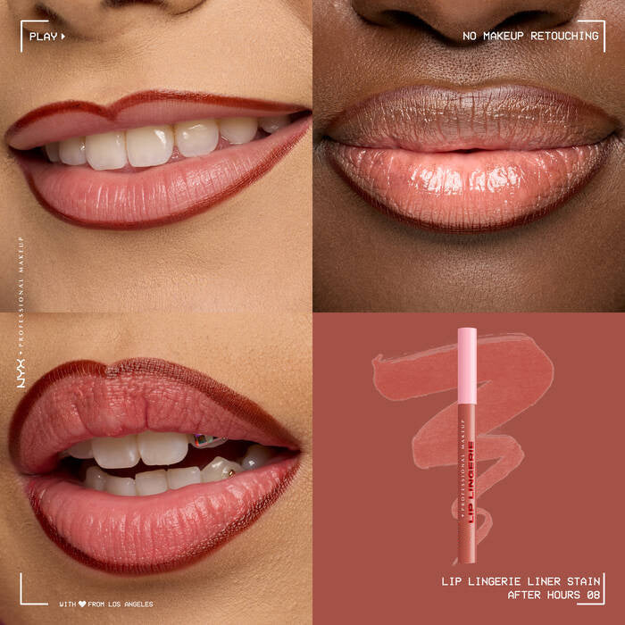 Ballpoint Tip Lip Liner Stain – Waterproof & Long-Lasting Color