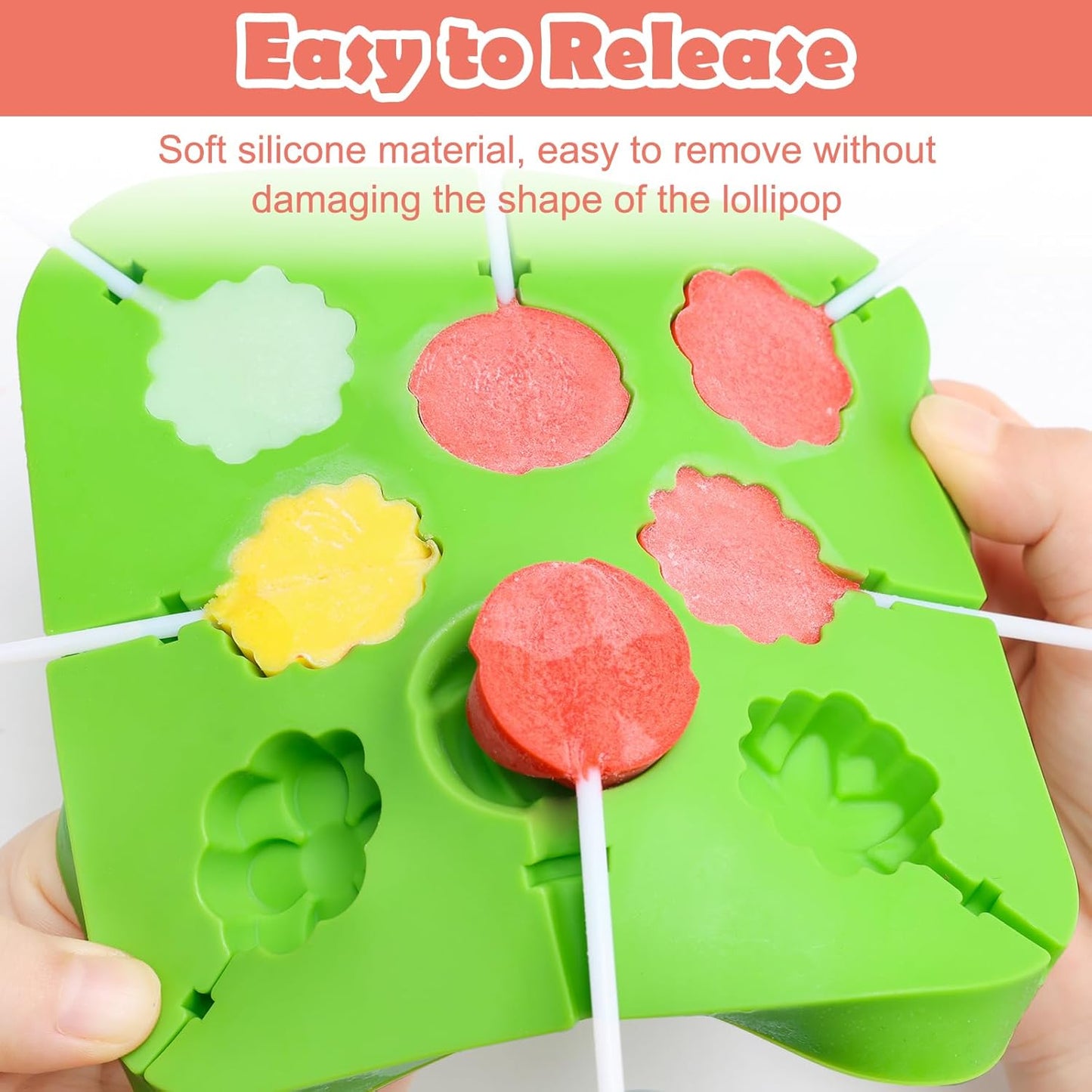 2 in 1 Useable Mold for Lollipop ( Sticks Included )