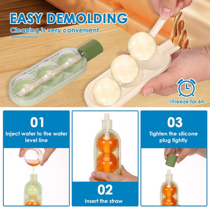 3-in-1 Ice Lollipop Shape Tray And Portable Frozen Treats