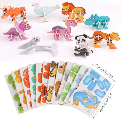 Re Useable Educational 3D Cartoon Puzzle