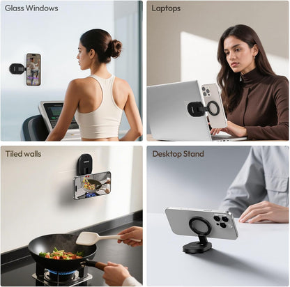 3-in-1 Suction Magnetic Phone Holder for MagSafe, 360° Rotatable