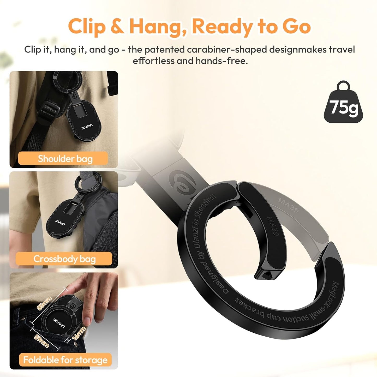 3-in-1 Suction Magnetic Phone Holder for MagSafe, 360° Rotatable