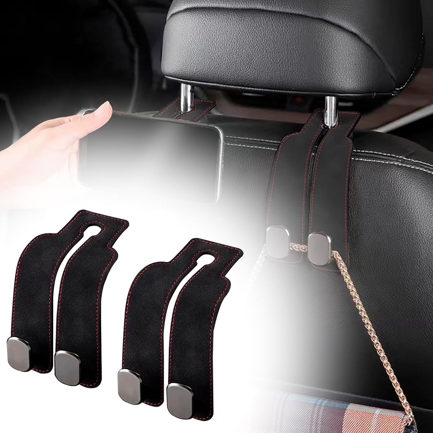 2-in-1 Universal Car Seat Hook Organizer