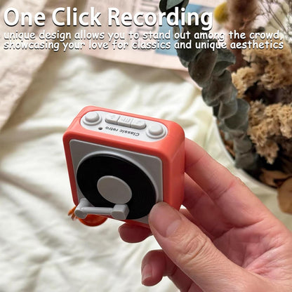 Vintage Mini Retro Recorder Keychain