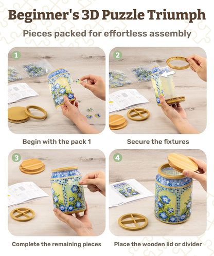 PieceRelax 3D Puzzle 128 Plastic Pieces for Adults