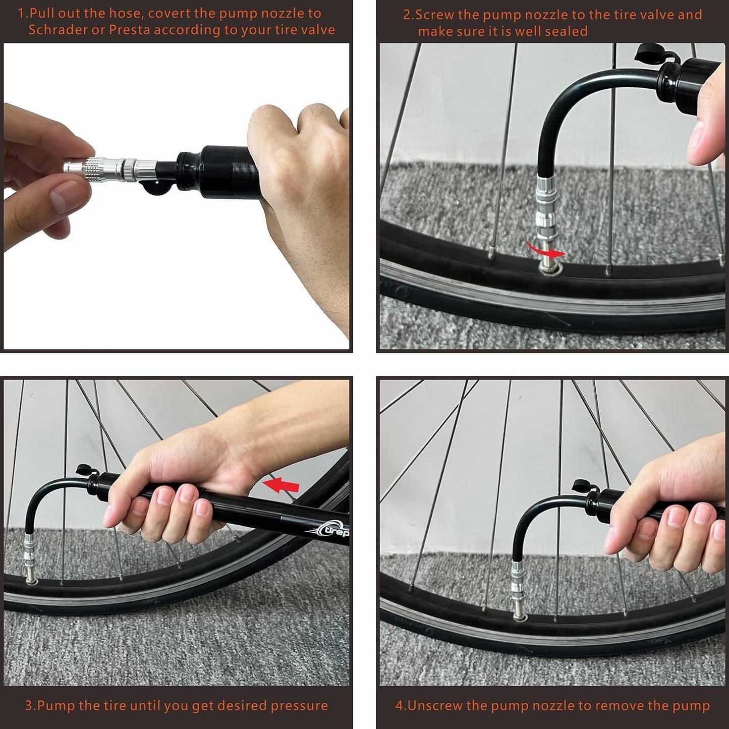 2 in 1 Car and Bike Universal Tire Pump