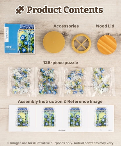 PieceRelax 3D Puzzle 128 Plastic Pieces for Adults