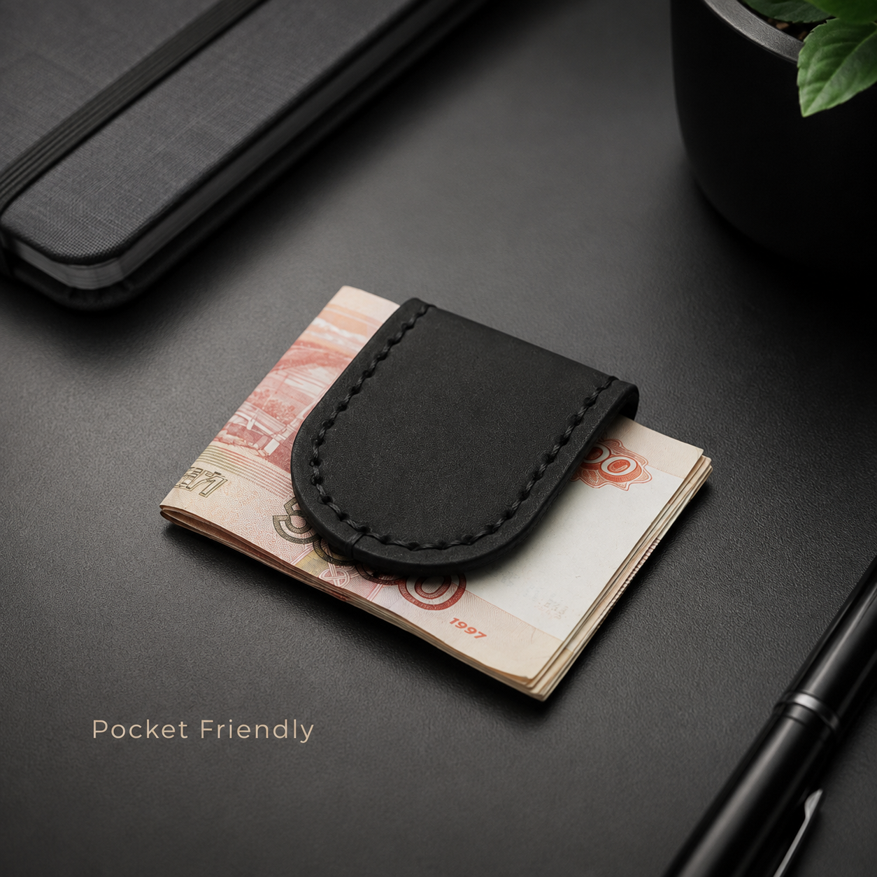 Premium Leather Money Clip Wallet