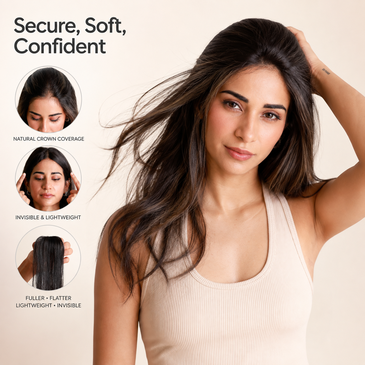 Forehead Cover Clip-In Bangs Wig