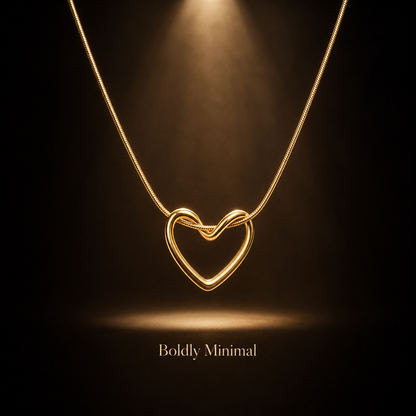 Premium Hollow Heart Pendant Necklace