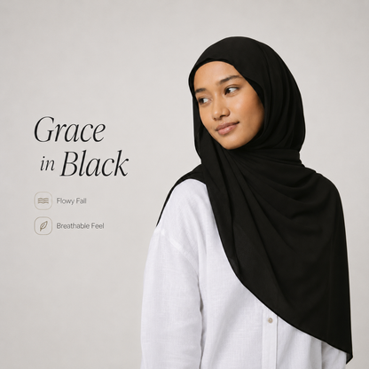 Instant Chiffon Hijab with Built-in Magnets 🧕🏻