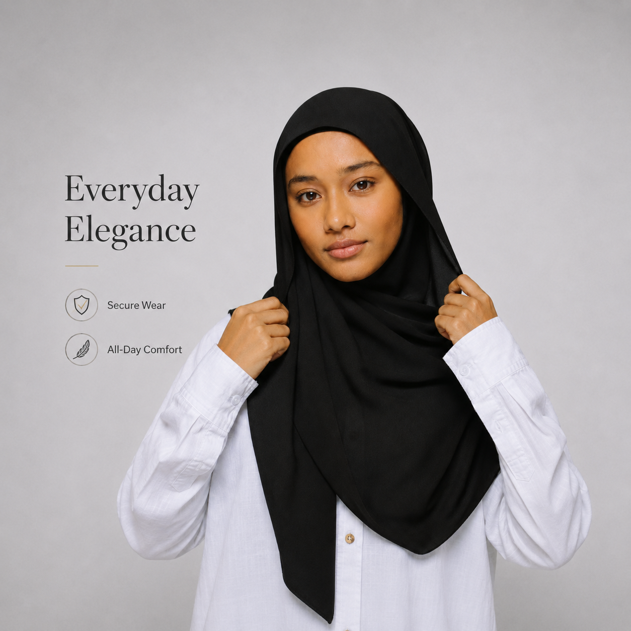 Instant Chiffon Hijab with Built-in Magnets 🧕🏻