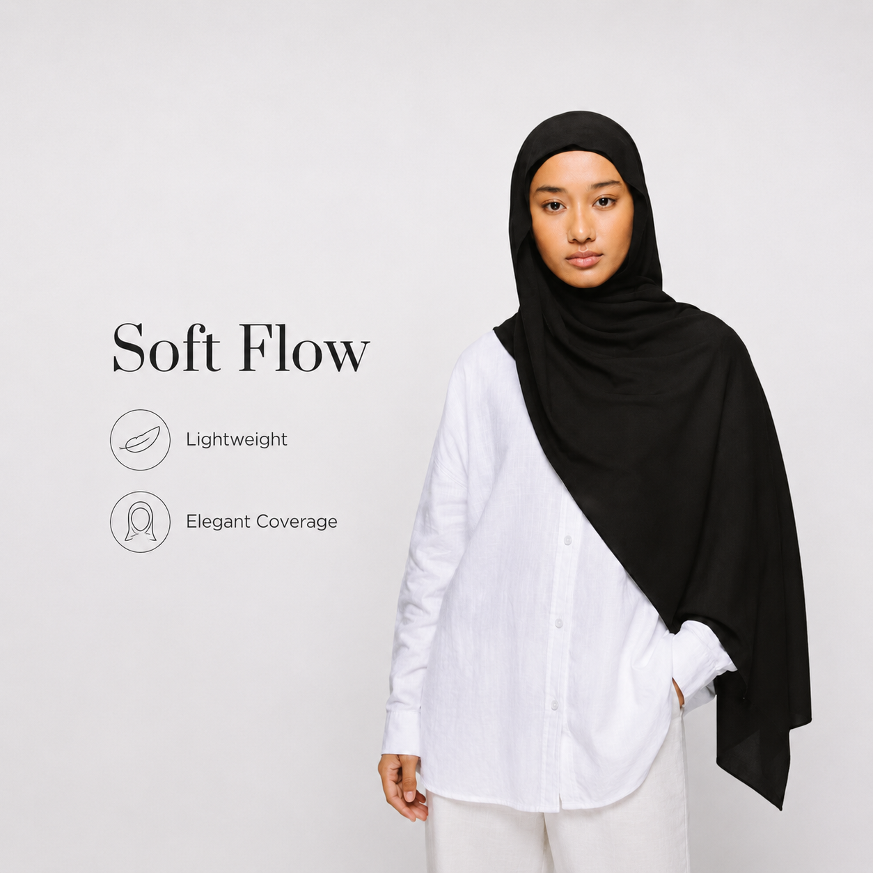 Instant Chiffon Hijab with Built-in Magnets 🧕🏻