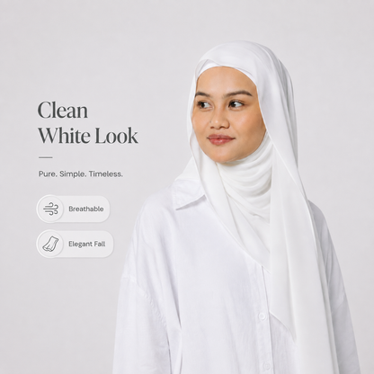Instant Chiffon Hijab with Built-in Magnets 🧕🏻