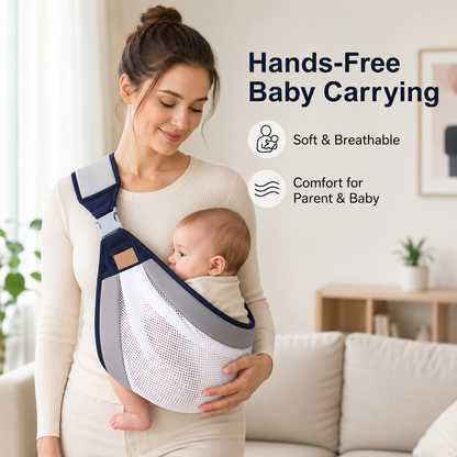 Adjustable Baby Sling Carrier – Lightweight Breathable Mesh👩🏻‍🍼
