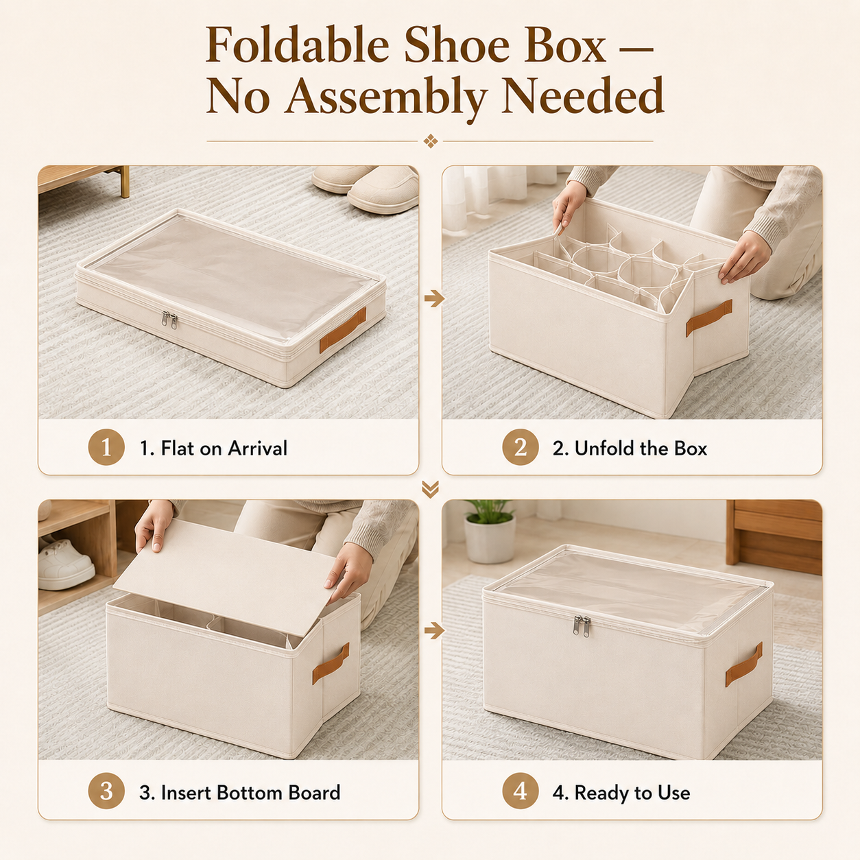 2 in 1 Foldable Smart Shoe Organizer