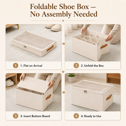 2 in 1 Foldable Smart Shoe Organizer