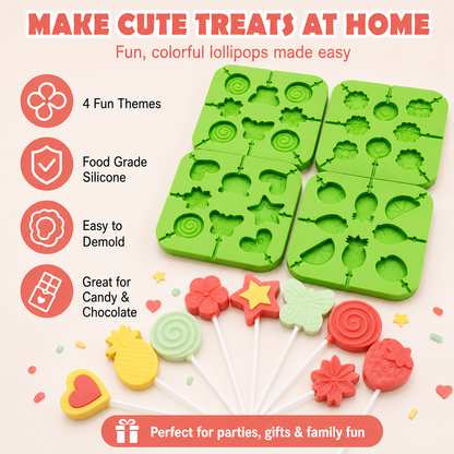 2 in 1 Useable Mold for Lollipop ( Sticks Included )