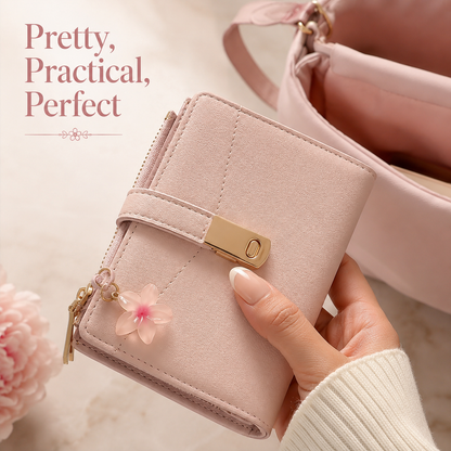 Rosé Luxe Charm Wallet 🌸