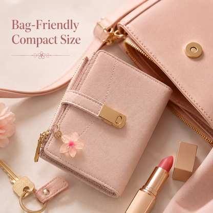 Rosé Luxe Charm Wallet 🌸