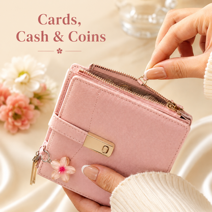 Rosé Luxe Charm Wallet 🌸