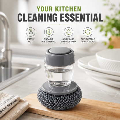 Dish Cleaning Soap Dispensing Scrubber Brush