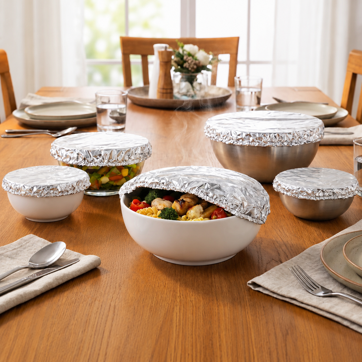 Universal Re- Usable Food Foil Cover