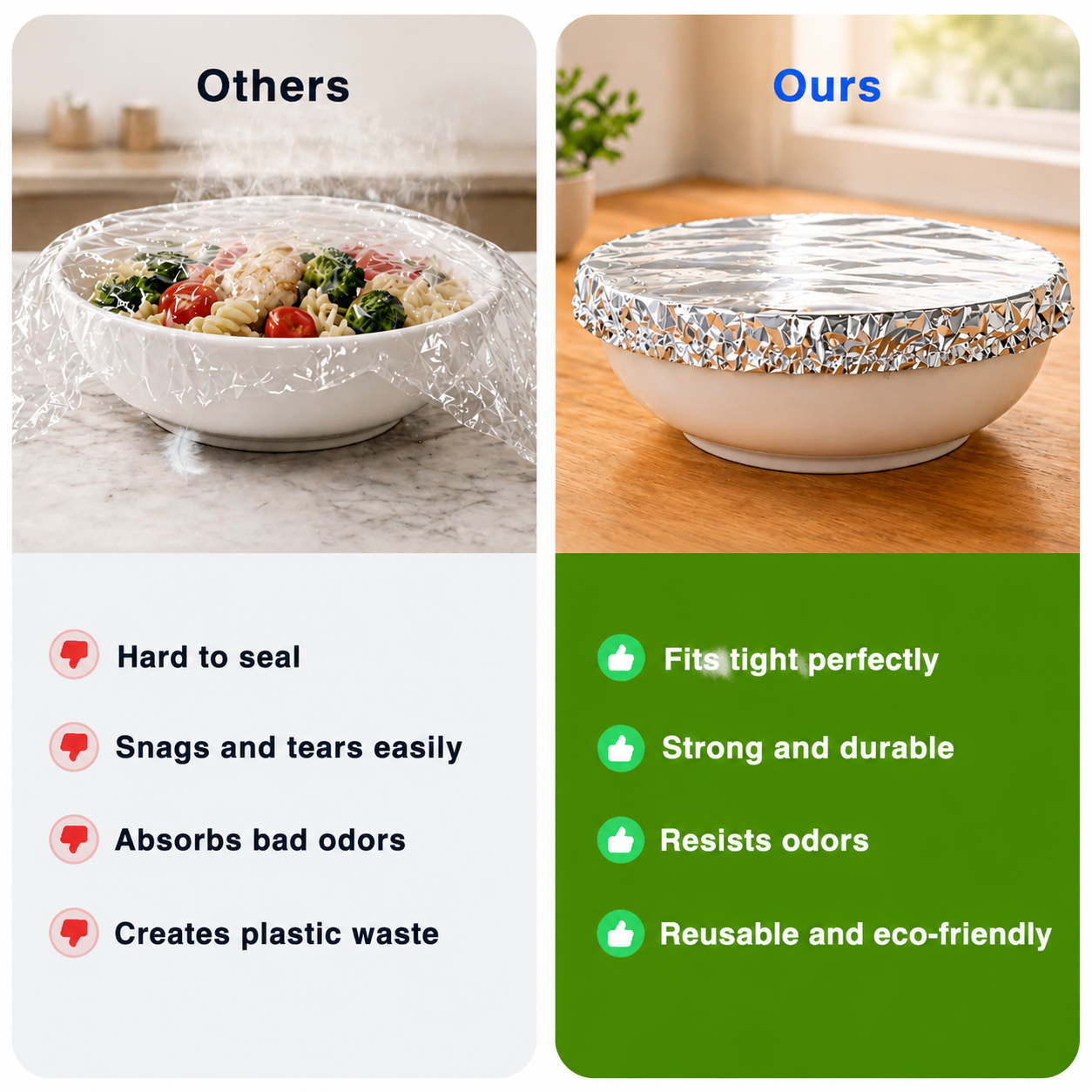 Universal Re- Usable Food Foil Cover
