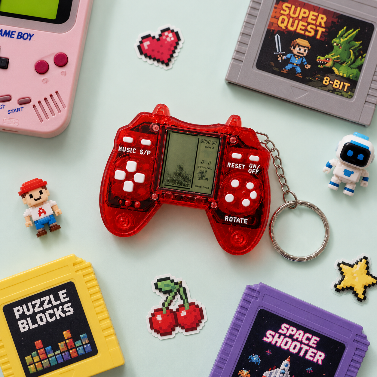 Keychain Console 99 in 1 Retro Mini Console Keychain For everyone – Prime Land