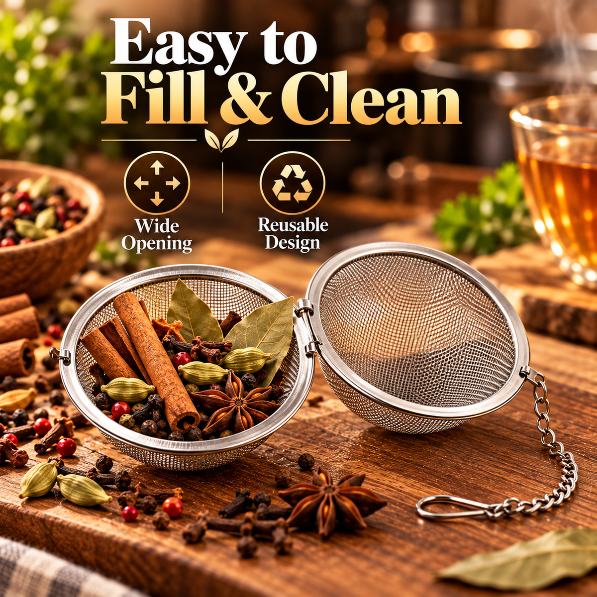 MultiChef™ 3-in-1 Stainless Steel Spice Infuser