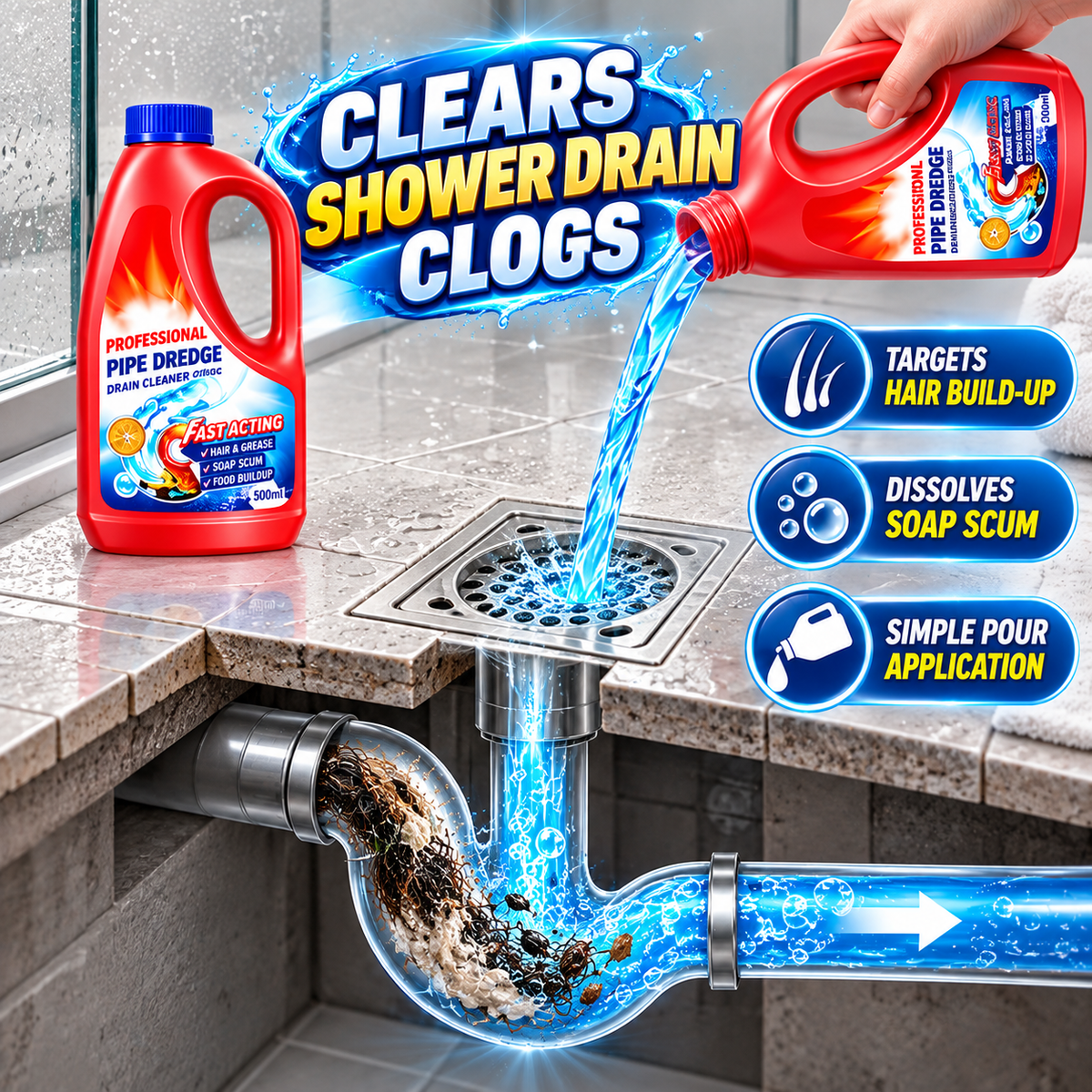 DrainX Pro™ – Powerful Toilet & Drain Cleaner