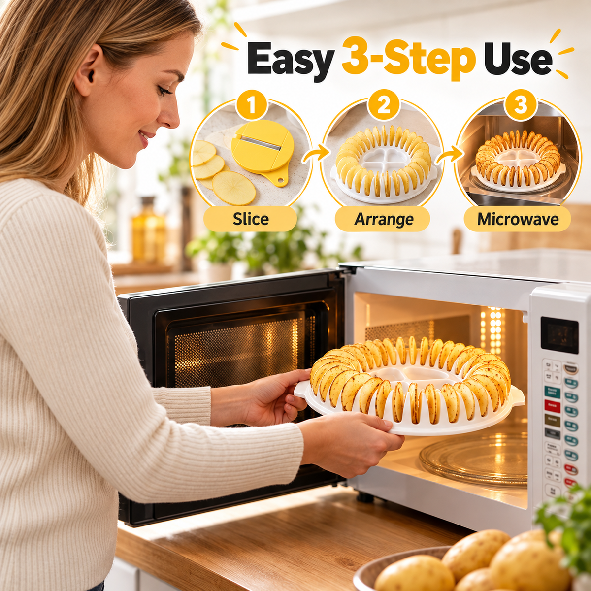 CrispyChips Maker™ – Microwave Potato Chips Maker