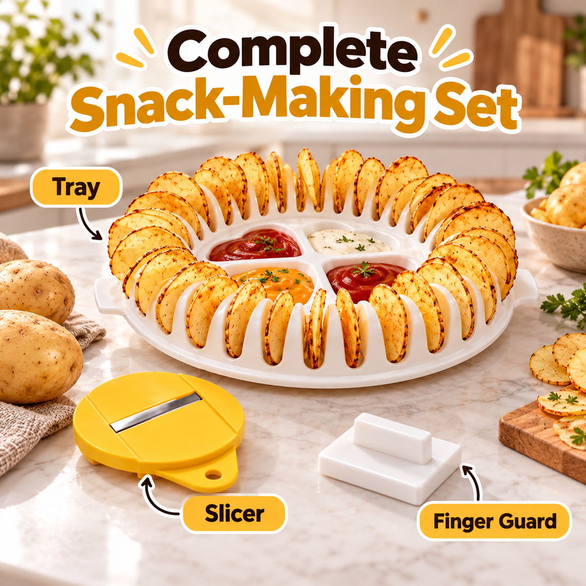 CrispyChips Maker™ – Microwave Potato Chips Maker
