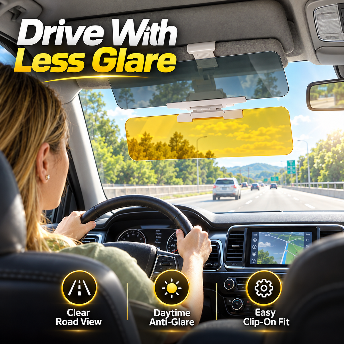 Day & Night Driving Sun Shield
