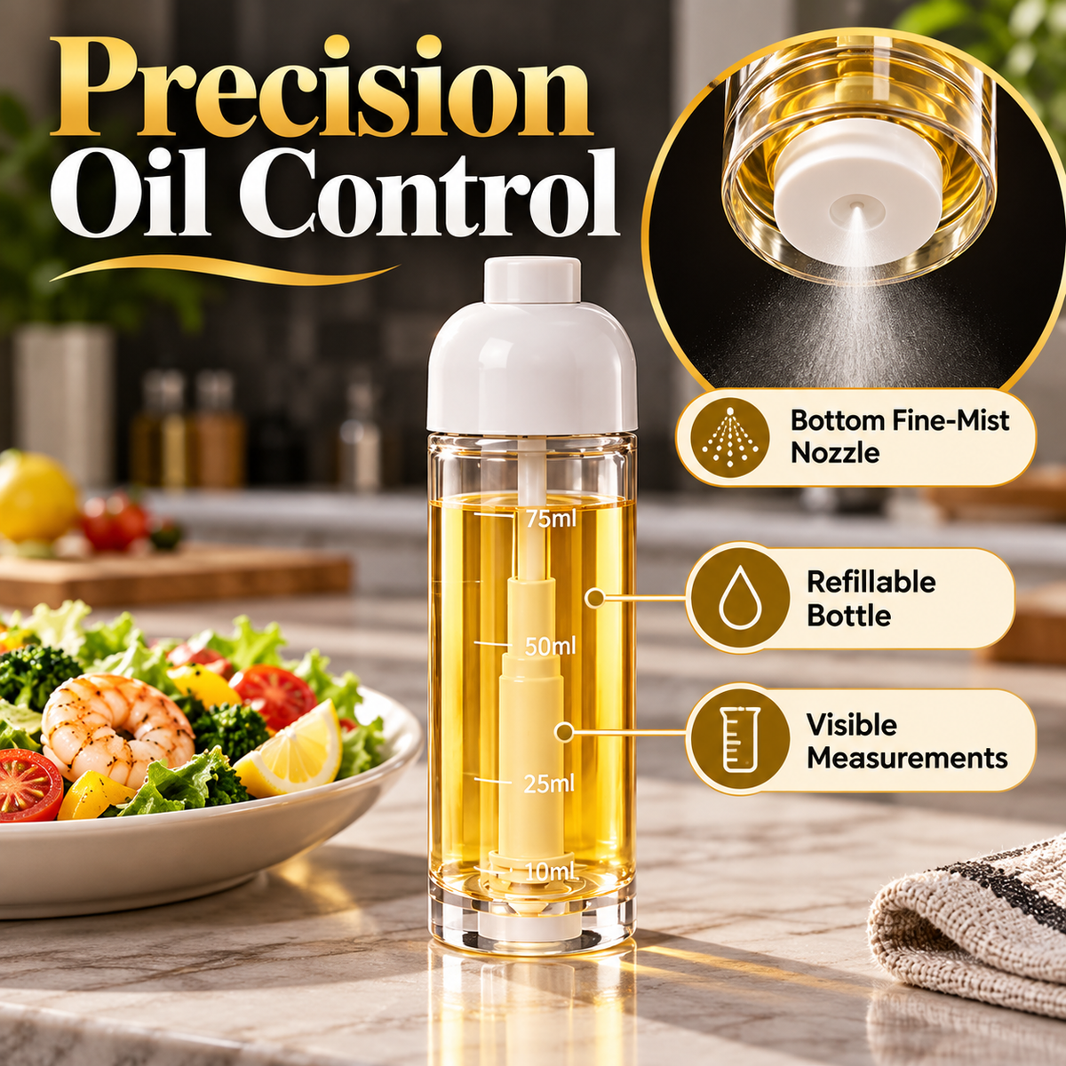 OilMist Pro™ – Precision Cooking Oil Sprayer