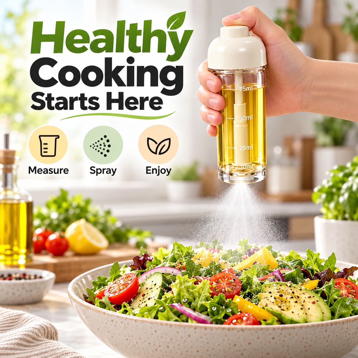 OilMist Pro™ – Precision Cooking Oil Sprayer