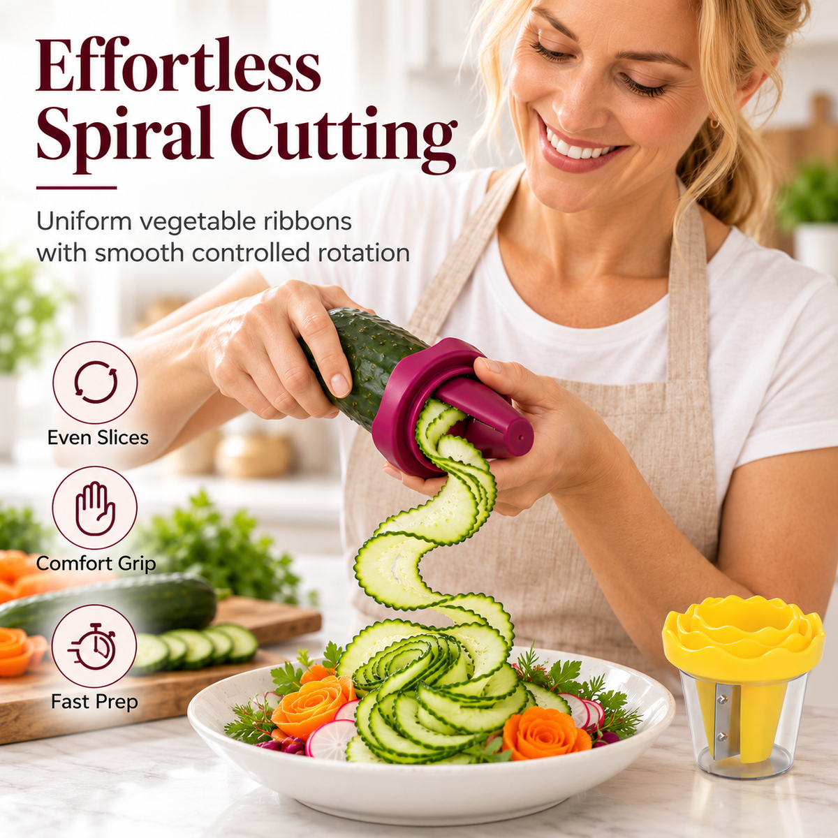 RoseCraft™ Vegetable Spiral & Garnishing Tool