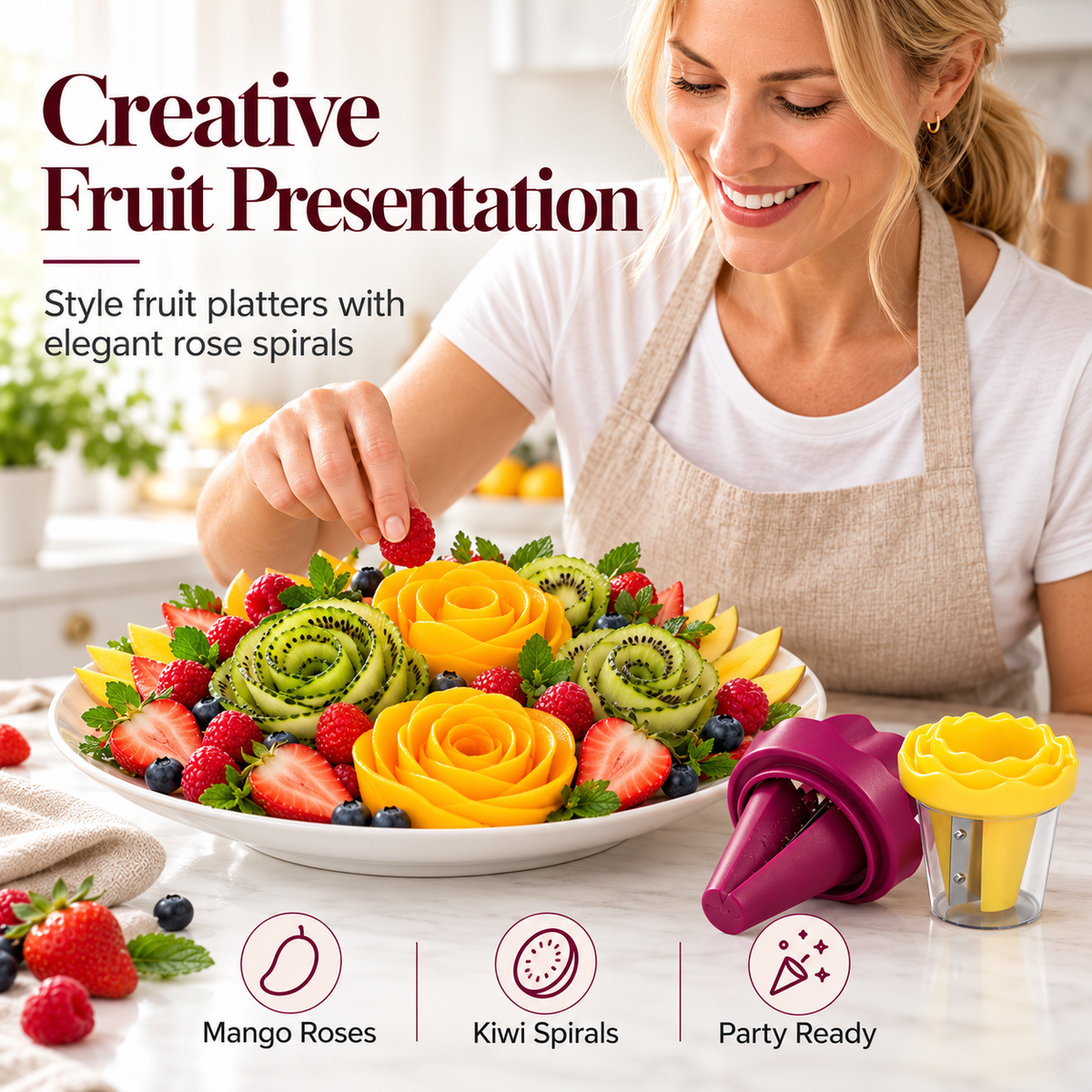 RoseCraft™ Vegetable Spiral & Garnishing Tool