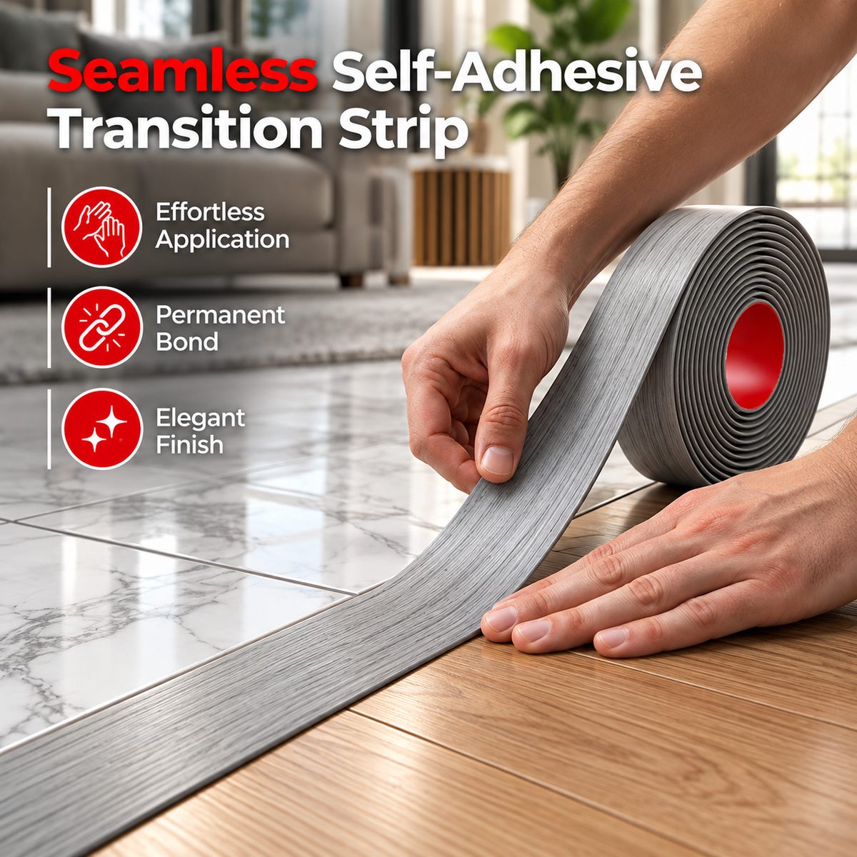 self-adhesive floor transition