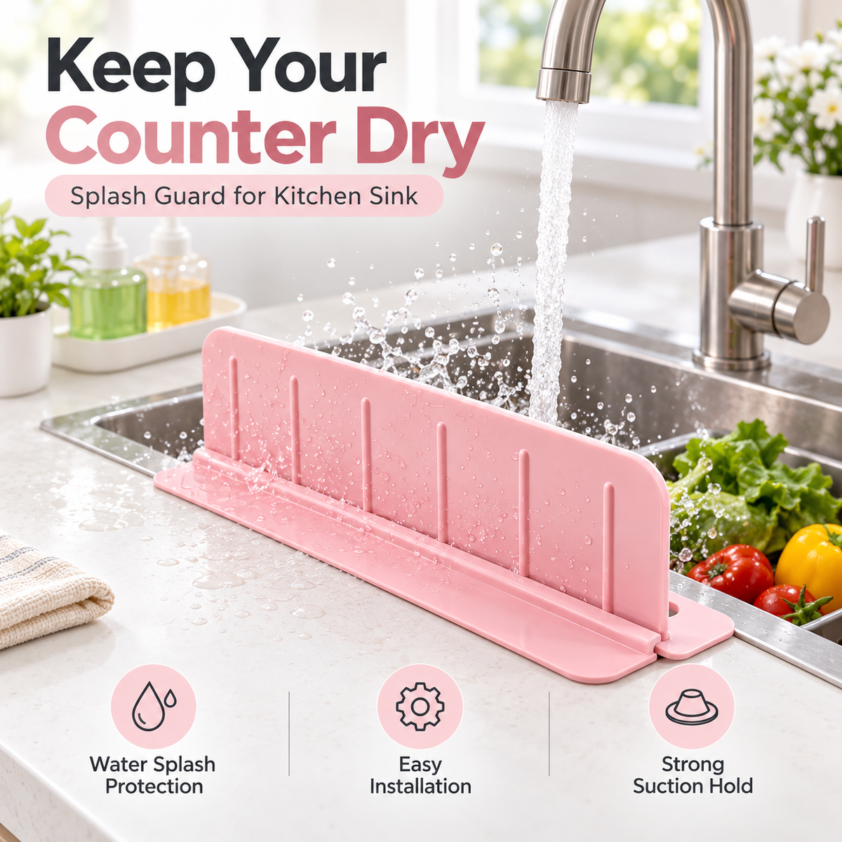 Splash Guard With Storage Rack